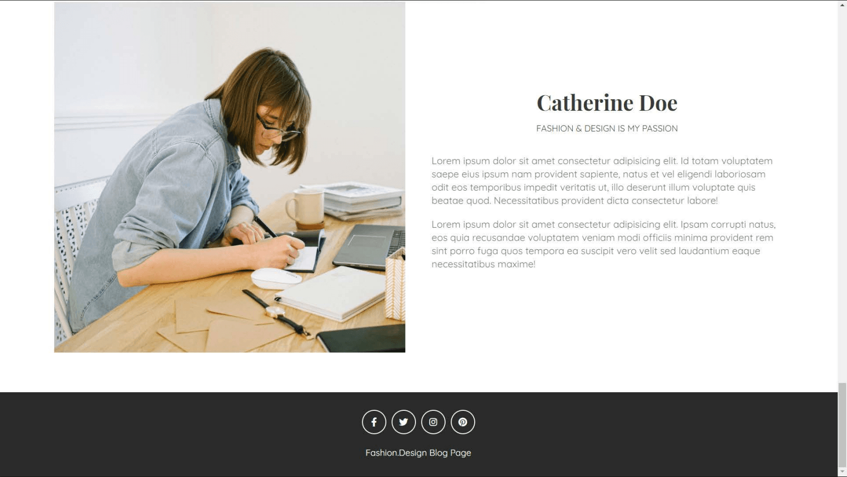 Fashion design blog gallery view