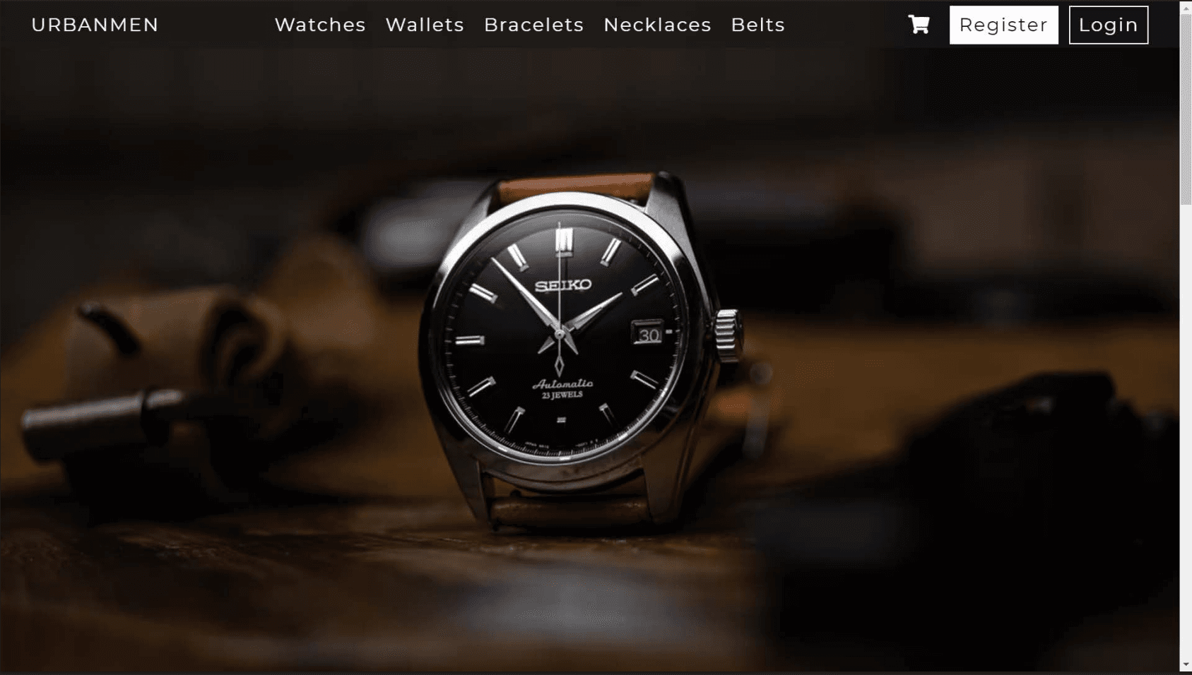 Urban Men e-commerce storefront
